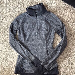 Gray Lululemon Quarter-Zip Pullover